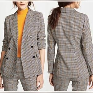 Amanda Uprichard Winters Blazer Double Breasted Westwick Plaid S Chic Academic